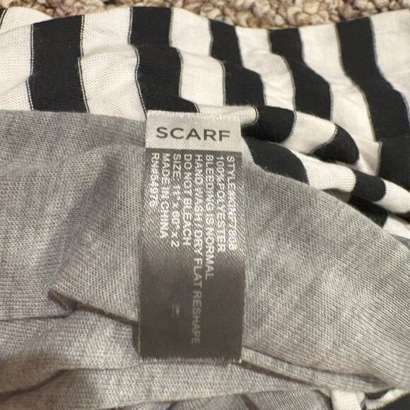 Miss Attitude Girls' Scarf/Wrap Bundle - Gray & Purple Striped - Picture 6 of 6